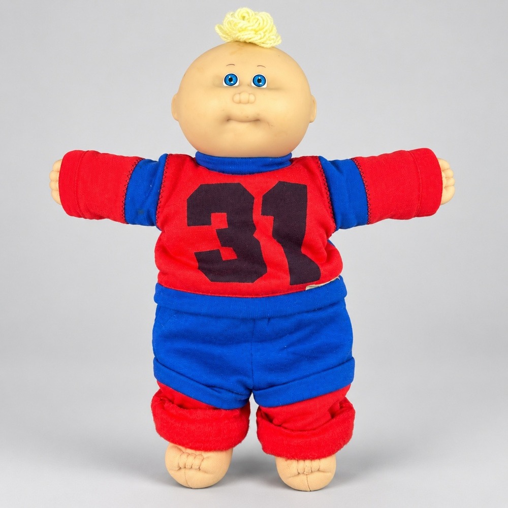Vintage 1982 Cabbage Patch Kids Boy Doll #31 Football Outfit Coleco PA-1044